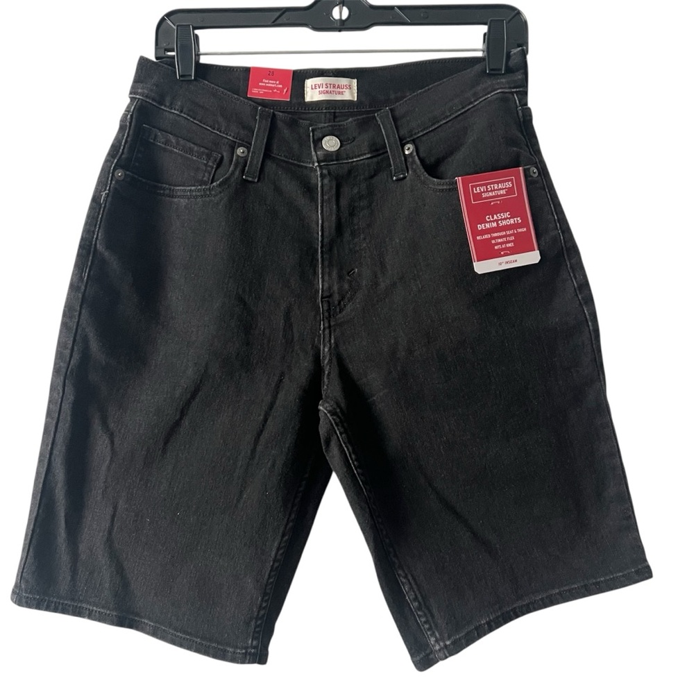 Levi's Strauss Signature Men's Black Denim Jean Shorts, Size 28 Waist